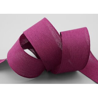 3 m x 40 mm Baumwollband Uni FUCHSIA Beere Dekoband aus 100% Baumwolle umweltfreundlich biologisch abbaubar natrlich