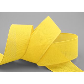 3 m x 40 mm Baumwollband Uni GELB Dekoband aus 100% Baumwolle umweltfreundlich biologisch abbaubar natrlich