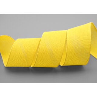 3 m x 40 mm Baumwollband Uni GELB Dekoband aus 100% Baumwolle umweltfreundlich biologisch abbaubar natrlich