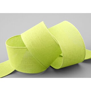 3 m x 40 mm Baumwollband Uni GRN Apfelgrn Hellgrn Dekoband aus 100% Baumwolle umweltfreundlich biologisch abbaubar natrlich