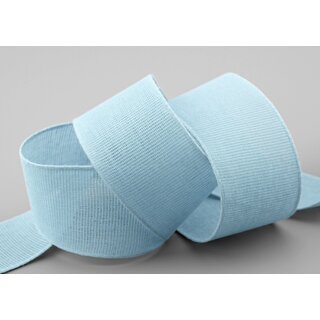 3 m x 40 mm Baumwollband Uni HELLBLAU Dekoband aus 100% Baumwolle umweltfreundlich biologisch abbaubar natrlich