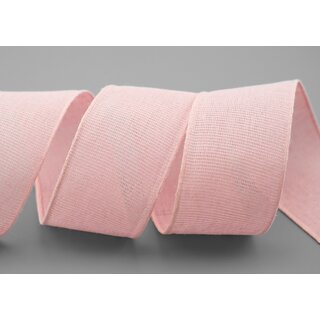 3 m x 40 mm Baumwollband Uni HELLROSA Rosa Dekoband aus 100% Baumwolle umweltfreundlich biologisch abbaubar natrlich