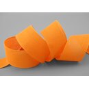 3 m x 40 mm Baumwollband Uni ORANGE Dekoband aus 100%...
