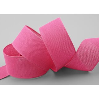 3 m x 40 mm Baumwollband Uni PINK Himbeere Dekoband aus 100% Baumwolle umweltfreundlich biologisch abbaubar natrlich