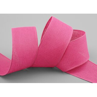 3 m x 40 mm Baumwollband Uni PINK Himbeere Dekoband aus 100% Baumwolle umweltfreundlich biologisch abbaubar natrlich
