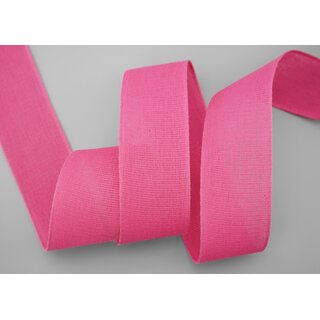 3 m x 40 mm Baumwollband Uni PINK Himbeere Dekoband aus 100% Baumwolle umweltfreundlich biologisch abbaubar natrlich