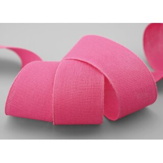 3 m x 40 mm Baumwollband Uni PINK Himbeere Dekoband aus 100% Baumwolle umweltfreundlich biologisch abbaubar natrlich