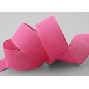 3 m x 40 mm Baumwollband Uni PINK Himbeere Dekoband aus...