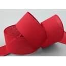3 m x 40 mm Baumwollband Uni ROT Dekoband aus 100%...