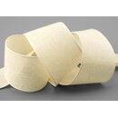 20 m x 40 mm Baumwollband Uni CREME Ivory Dekoband aus...