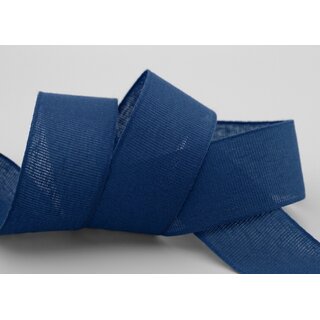 20 m x 40 mm Baumwollband Uni DUNKELBLAU Blau Dekoband aus 100% Baumwolle umweltfreundlich biologisch abbaubar natrlich