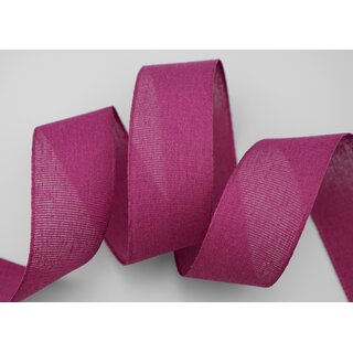 20 m x 40 mm Baumwollband Uni FUCHSIA Beere Dekoband aus 100% Baumwolle umweltfreundlich biologisch abbaubar natrlich