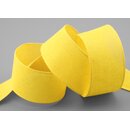 20 m x 40 mm Baumwollband Uni GELB Dekoband aus 100%...