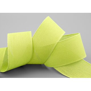 20 m x 40 mm Baumwollband Uni GRN Apfelgrn Hellgrn Dekoband aus 100% Baumwolle umweltfreundlich biologisch abbaubar natrlich