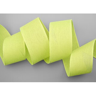20 m x 40 mm Baumwollband Uni GRN Apfelgrn Hellgrn Dekoband aus 100% Baumwolle umweltfreundlich biologisch abbaubar natrlich