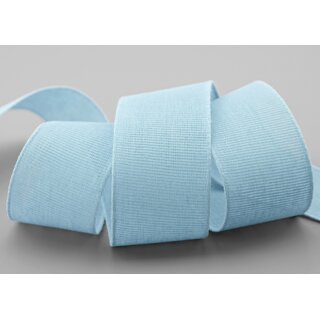 20 m x 40 mm Baumwollband Uni HELLBLAU Dekoband aus 100% Baumwolle umweltfreundlich biologisch abbaubar natrlich