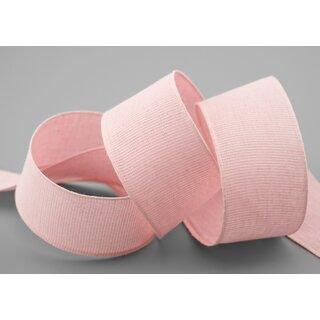 20 m x 40 mm Baumwollband Uni HELLROSA Rosa Dekoband aus 100% Baumwolle umweltfreundlich biologisch abbaubar natrlich