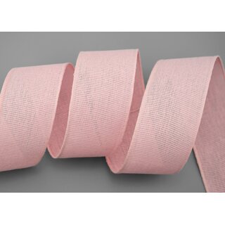 20 m x 40 mm Baumwollband Uni HELLROSA Rosa Dekoband aus 100% Baumwolle umweltfreundlich biologisch abbaubar natrlich
