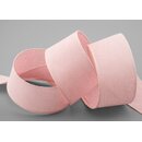20 m x 40 mm Baumwollband Uni HELLROSA Rosa Dekoband aus...