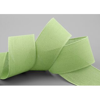 20 m x 40 mm Baumwollband Uni LINDGRN Altgrn Hellgrn Dekoband aus 100% Baumwolle umweltfreundlich biologisch abbaubar natrlich