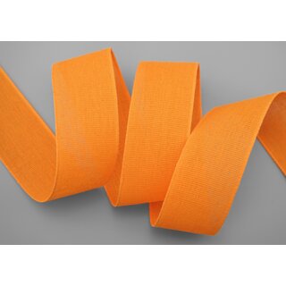 20 m x 40 mm Baumwollband Uni ORANGE Dekoband aus 100% Baumwolle umweltfreundlich biologisch abbaubar natrlich