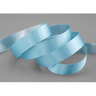 3 m x 15 mm Satinband Zweiseitig HELLBLAU Silber glnzende Innenseite Schleifenband aus Satin ohne Draht Geschenkband Dekoband 
