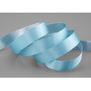 3 m x 15 mm Satinband Zweiseitig HELLBLAU Silber...