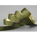 3 m x 15 mm Satinband Zweiseitig OLIV Gold glnzende...