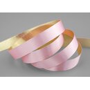 3 m x 15 mm Satinband Zweiseitig ROSA Gold glnzende...