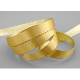 3 m x 15 mm Satinband Zweiseitig SENF Gold glnzende Innenseite Schleifenband aus Satin ohne Draht Geschenkband Dekoband 