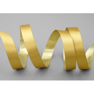 3 m x 15 mm Satinband Zweiseitig SENF Gold glnzende Innenseite Schleifenband aus Satin ohne Draht Geschenkband Dekoband 