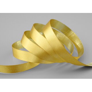 20 m x 15 mm Satinband Zweiseitig SENF Gold glnzende Innenseite Schleifenband aus Satin ohne Draht Geschenkband Dekoband 