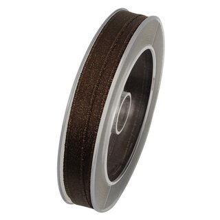 20 m x 10 mm Satinband Schimmer mit Lurex Braun Dunkelbraun Gold doppelseitiges aus Satin ohne Draht weich und glnzend Geschenkband Dekoband Weihnachten
