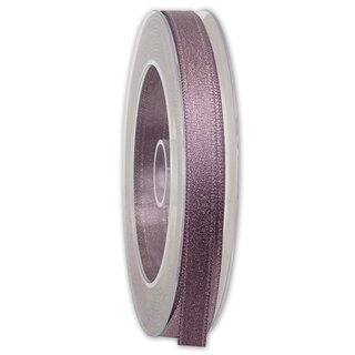 20 m x 10 mm Satinband Schimmer mit Lurex Flieder Silber doppelseitiges aus Satin ohne Draht weich und glnzend Geschenkband Dekoband Weihnachten
