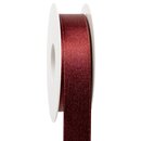 3 m x 25 mm Satinband Schimmer mit Lurex Bordeaux Gold...
