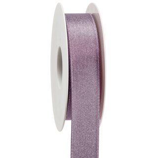 3 m x 25 mm Satinband Schimmer mit Lurex Flieder Silber doppelseitiges aus Satin ohne Draht weich und glnzend Geschenkband Dekoband Weihnachten