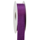 3 m x 25 mm Satinband Schimmer mit Lurex Lila Violett...