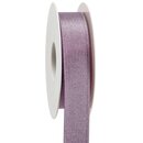 20 m x 25 mm Satinband Schimmer mit Lurex Flieder Silber...