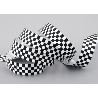 3 m x 15 mm Dekoband Finish LINE Weiss Schwarz ohne Draht Zielstrich Motorsport Sport Raster Flag Kinder Geburtstag Party Jungen