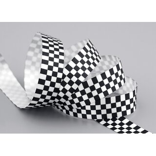 3 m x 15 mm Dekoband Finish LINE Weiss Schwarz ohne Draht Zielstrich Motorsport Sport Raster Flag Kinder Geburtstag Party Jungen