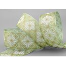 3 m x 40 mm Dekoband George GRN GOLD Chiffonband Organza...