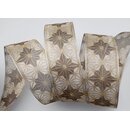 3 m x 40 mm Dekoband George TAUPE GOLD Chiffonband...