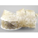 20 m x 40 mm Dekoband George CREME GOLD Chiffonband...