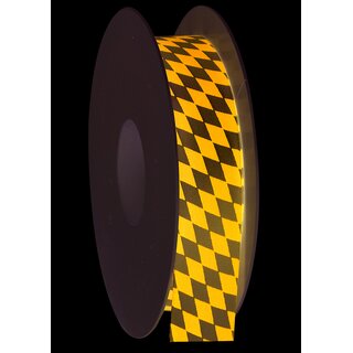 25 m x 25 mm Dekoband Bayern Raute BLAU Weiss Schleifenband Geschenkband ohne Draht Stoffband Karo Taftband Oktoberfest