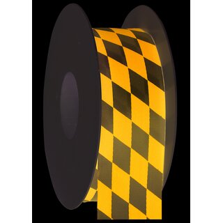 25 m x 40 mm Dekoband Bayern Raute BLAU Weiss Schleifenband Geschenkband ohne Draht Stoffband Karo Taftband Oktoberfest