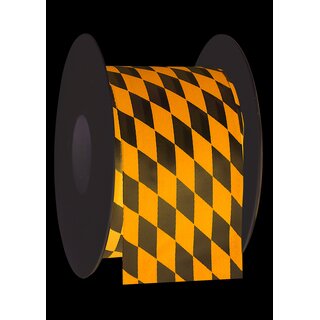 25 m x 70 mm Dekoband Bayern Raute BLAU Weiss Schleifenband Geschenkband ohne Draht Stoffband Karo Taftband Oktoberfest