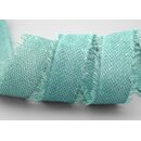 2 m x 40 mm Baumwollband ALTGRN MINT (524) Natur mit...