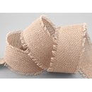 2 m x 40 mm Baumwollband BEIGE PUDER (71) Natur mit...