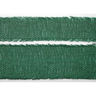 2 m x 40 mm Baumwollband DUNKELGRN Tannengrn (59) Natur mit Fransen Dekoband Gitterband 100% Baumwolle Kreuzstich Band Schleifenband Deko