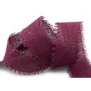 30 m x 40 mm Baumwollband FUCHSIA BEERE (601) Natur mit...